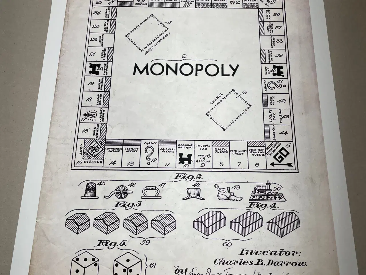 Billede 1 - Patenttegning Monopoly