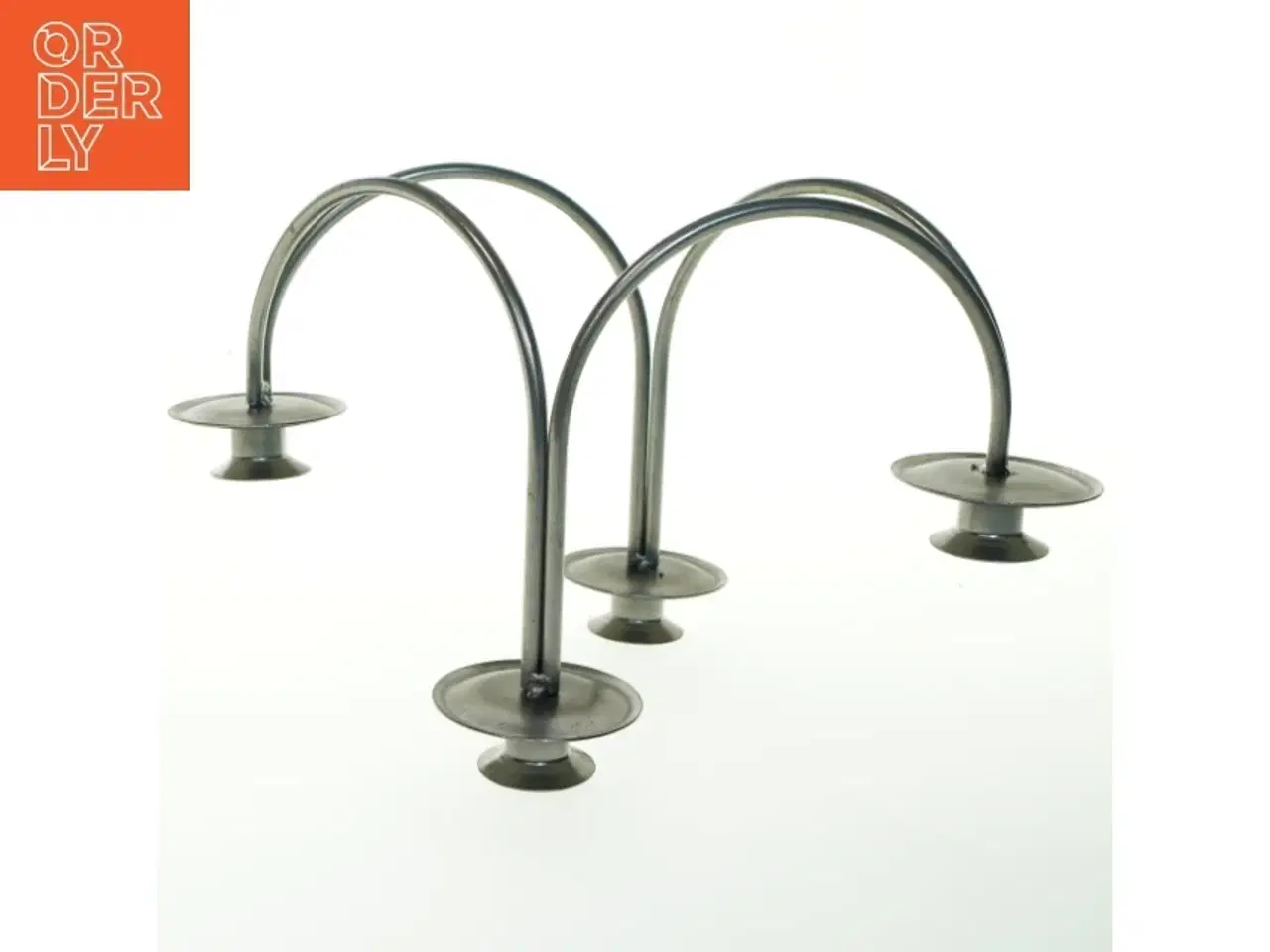 Billede 4 - Metal lysestage til fire lys (adventsstage) (str. 36x23x21 cm)