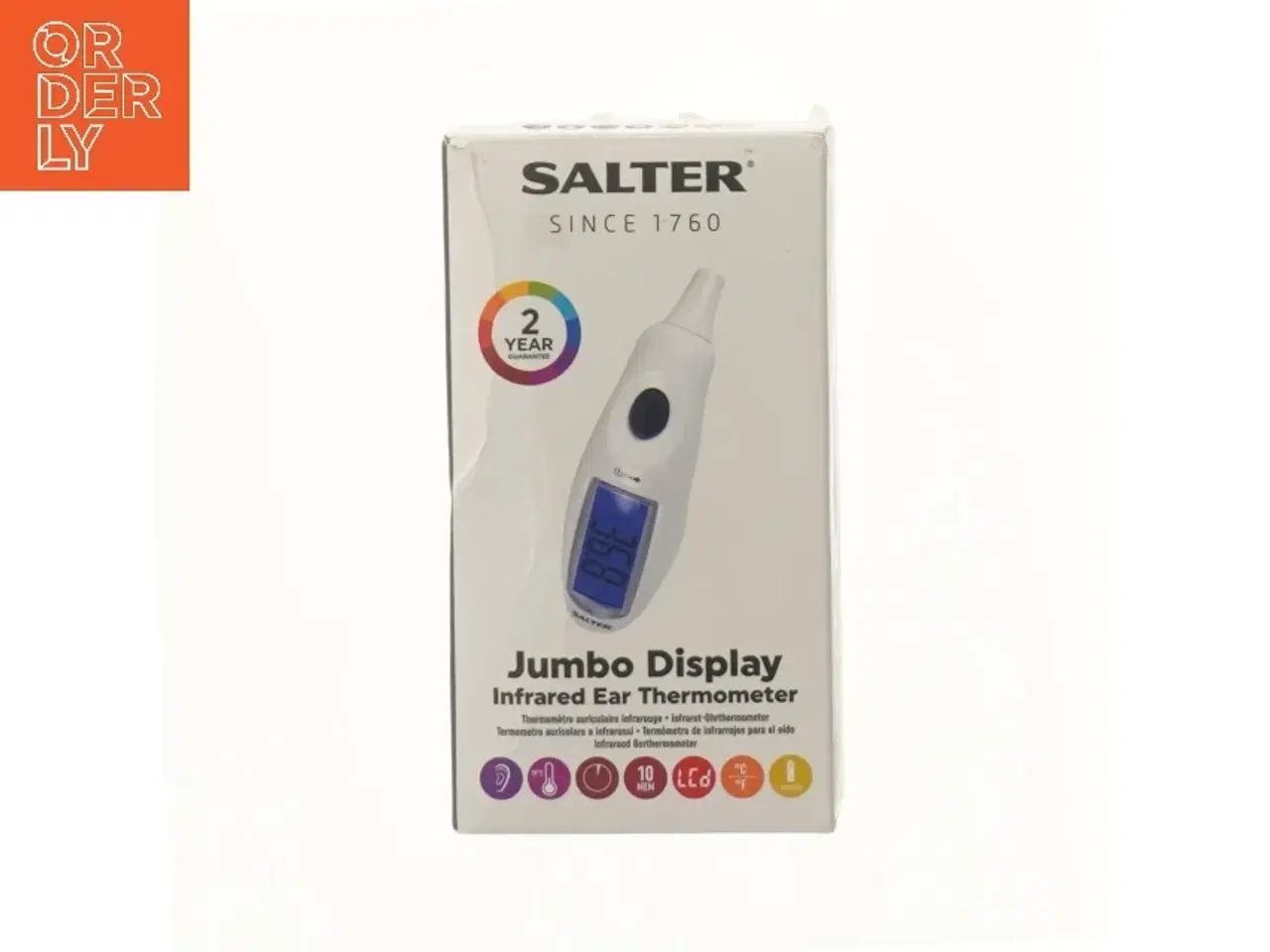 Billede 1 - Infrarød øretermometer med jumbo display fra Salter (str. 12 cm)