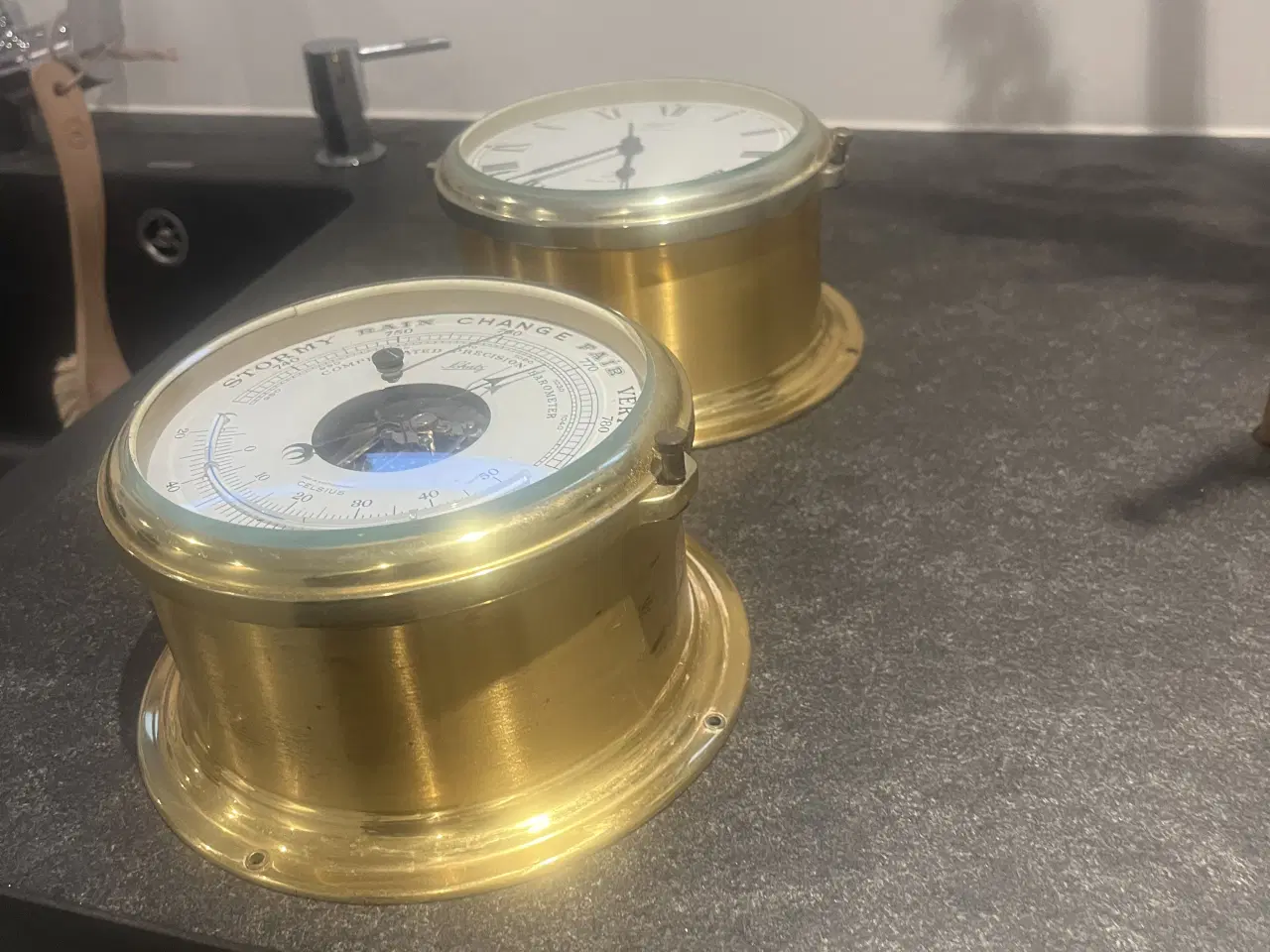 Billede 4 - Vintage Schatz skibsur & barometer – West Germany 