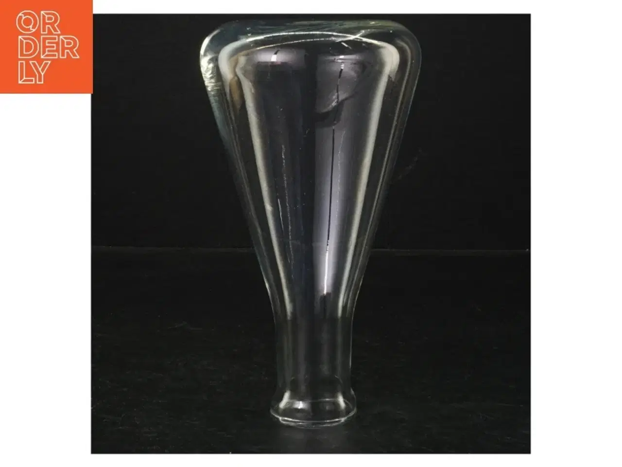 Billede 2 - Gennemsigtig glasvase (str. H. 18 cm)