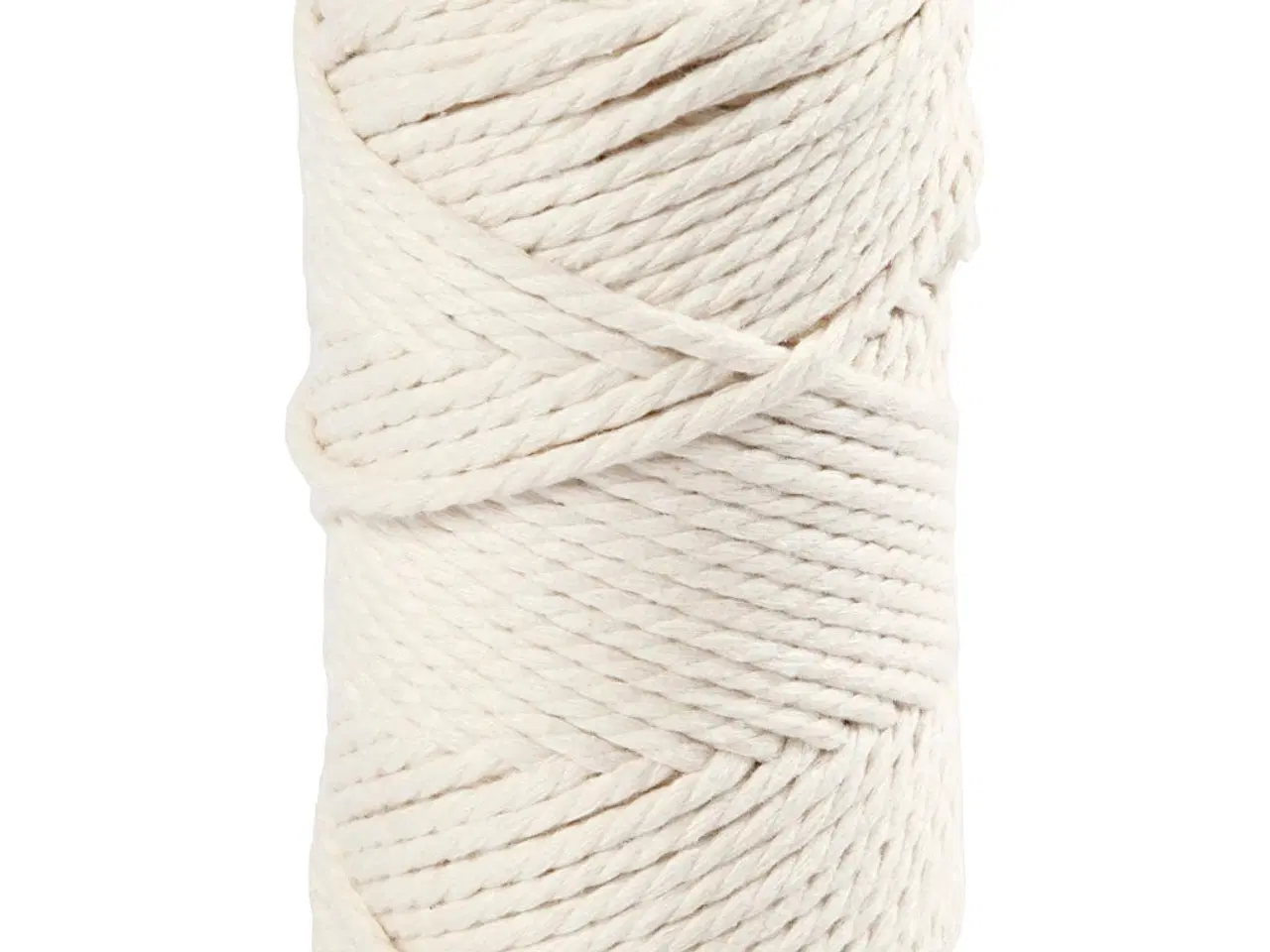 Billede 1 - Macramé Reb 55m - Råhvid, 4mm, Bæredygtig Kvalitet