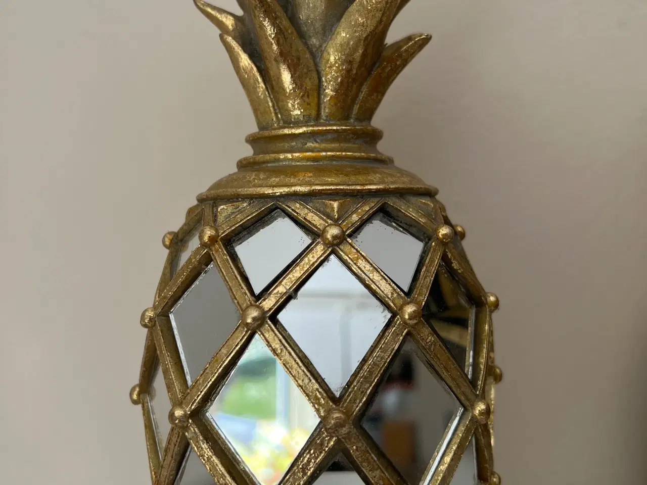 Billede 3 - Smuk ananas lysestage med spejle 