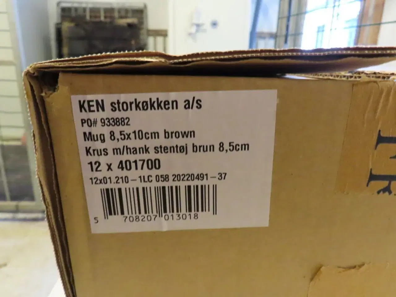 Billede 8 - 12 stk. krus m/hank, grøn/brun stentøj