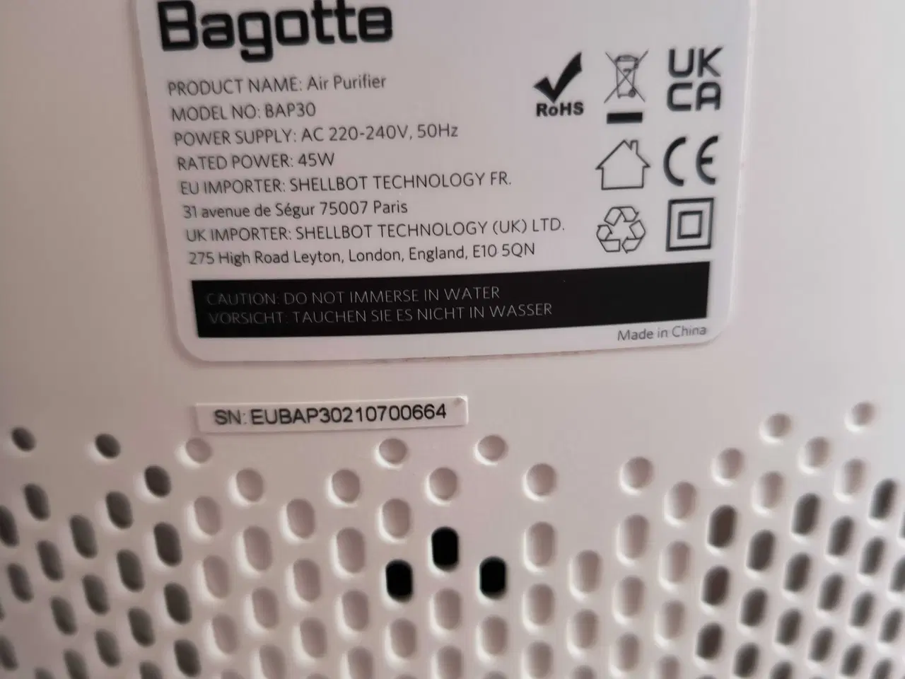 Billede 3 - Bagotte Bap30 Air Purifier 
