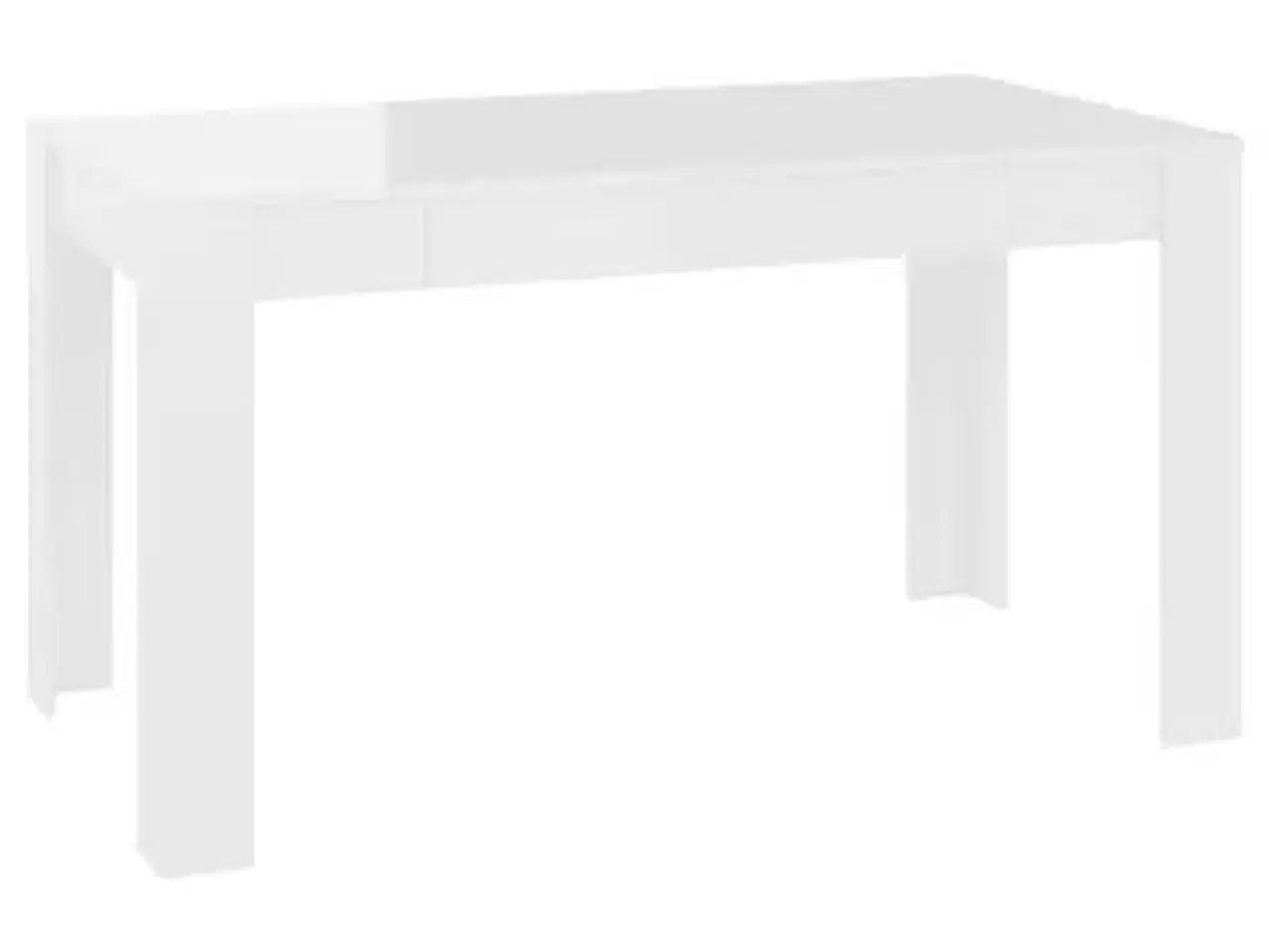 Billede 1 - vidaXL spisebord 140x74,5x76 cm spånplade hvid høj