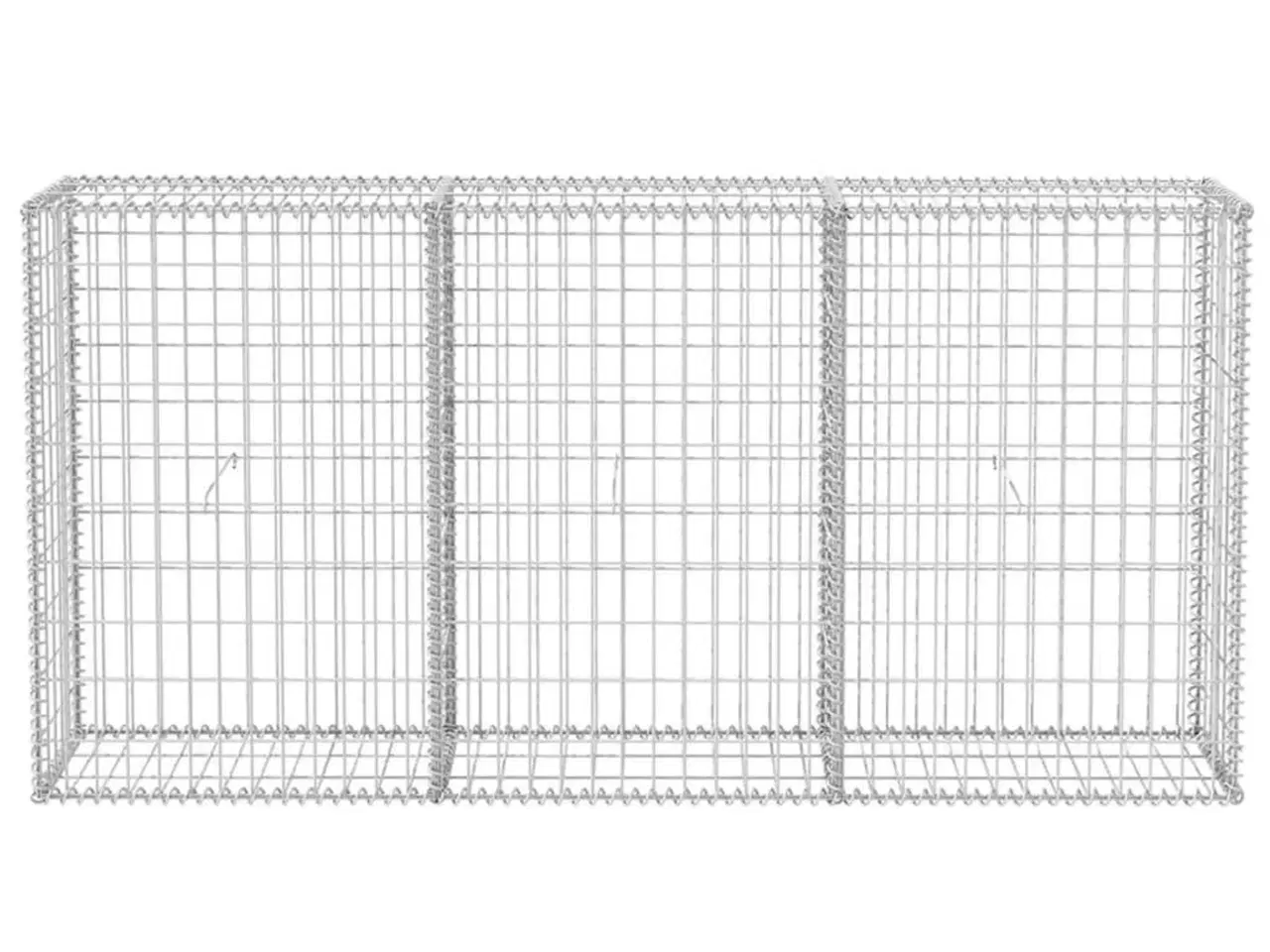 Billede 2 - Gabionkurv 200 x 30 x 100 cm galvaniseret stål