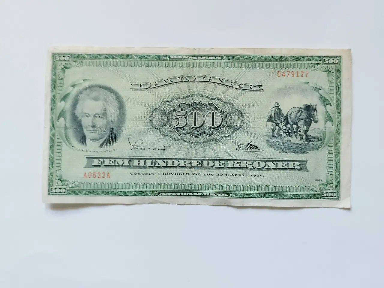 Billede 4 - Plovmand 1963. 500 kr.