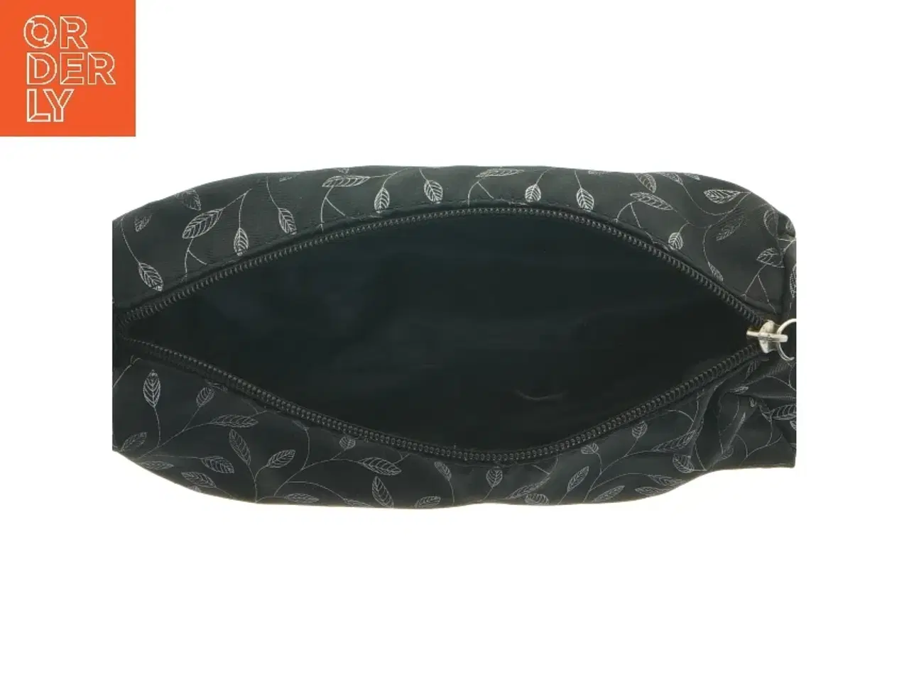 Billede 3 - Sort penalhus med bladtryk (str. 25 cm. ja)