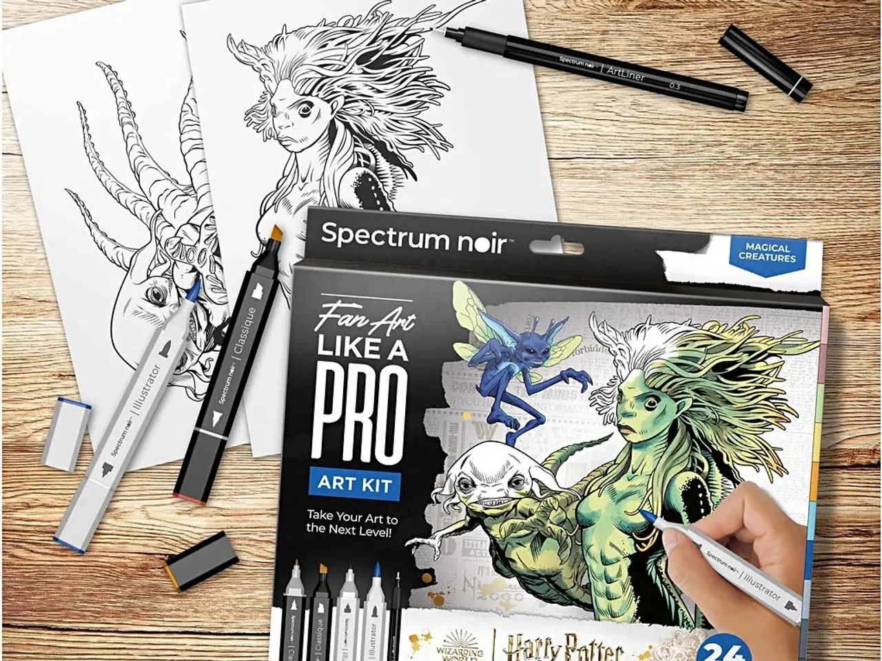 Billede 1 - DIY Kit: Harry Potter Magiske Væsner Illustration