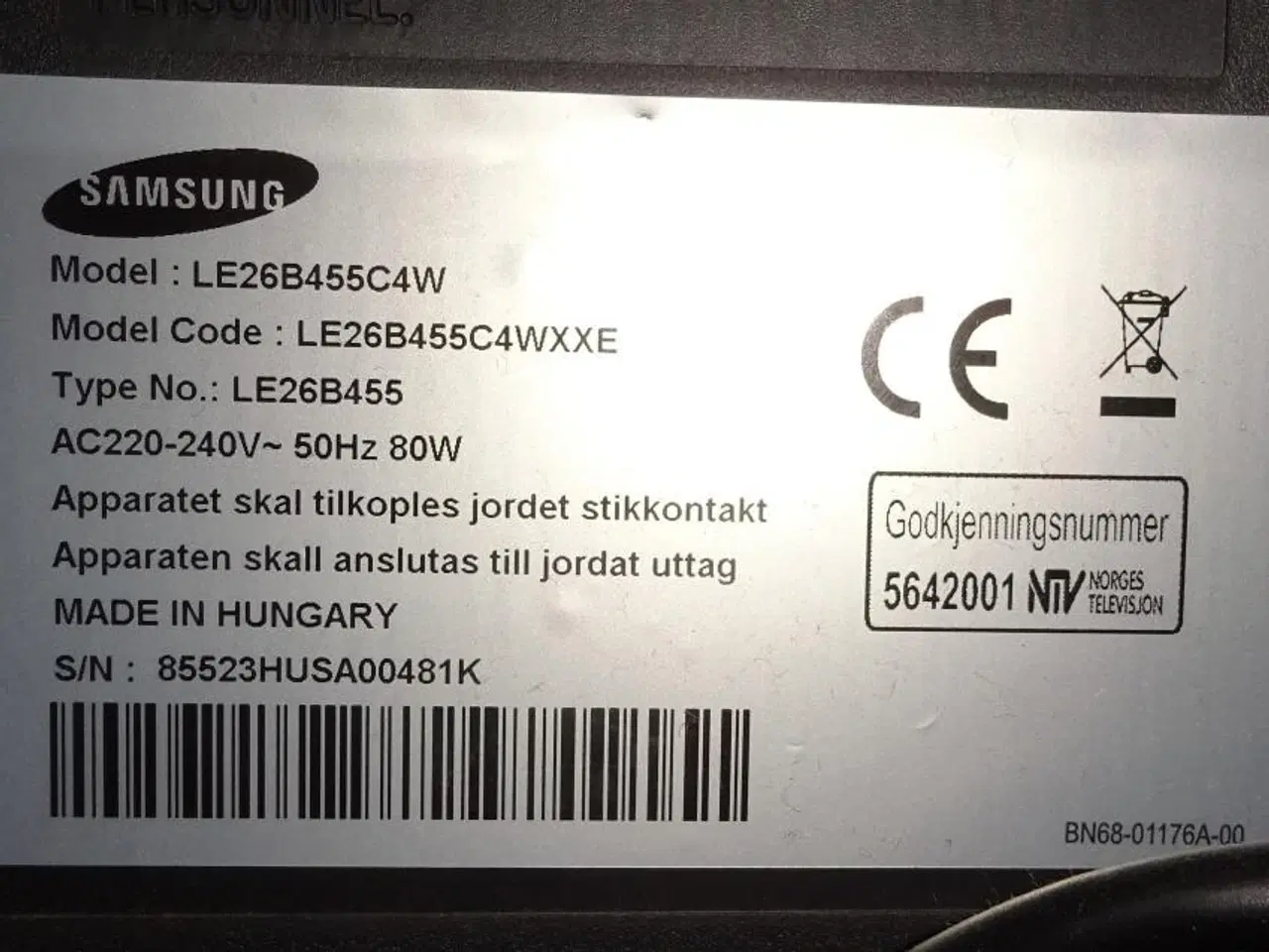 Billede 2 - Samsung TV 26 tommer.