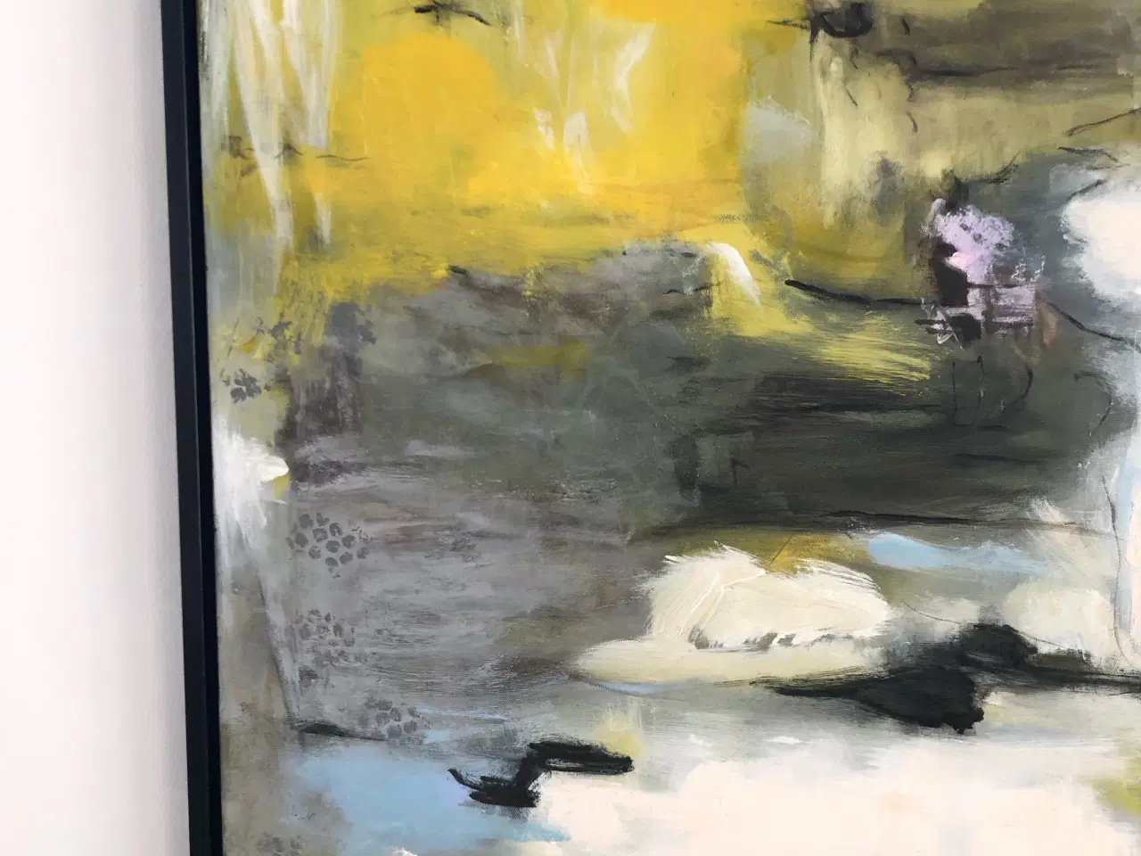 Billede 3 - Maleri med sort egetræsramme