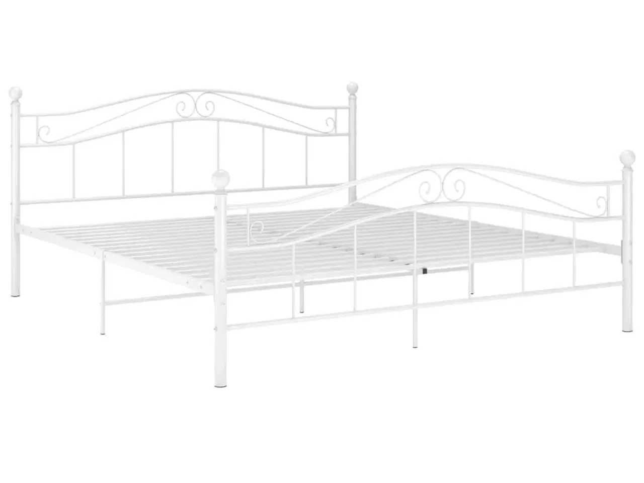Billede 2 - Sengestel 140x200 cm metal hvid