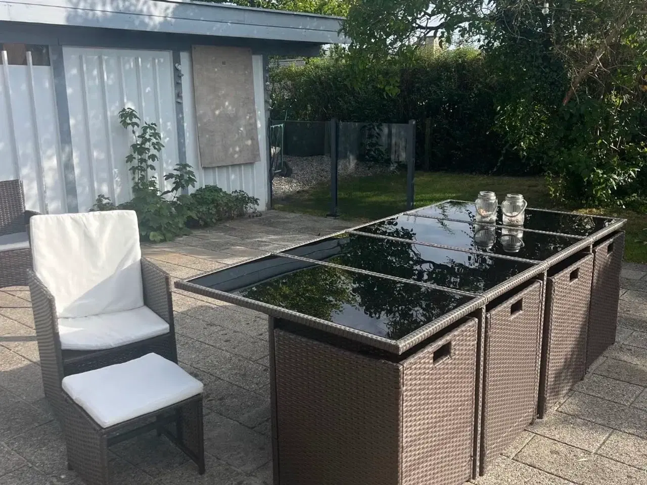 Billede 1 - Havemøbelsæt i brun rattan