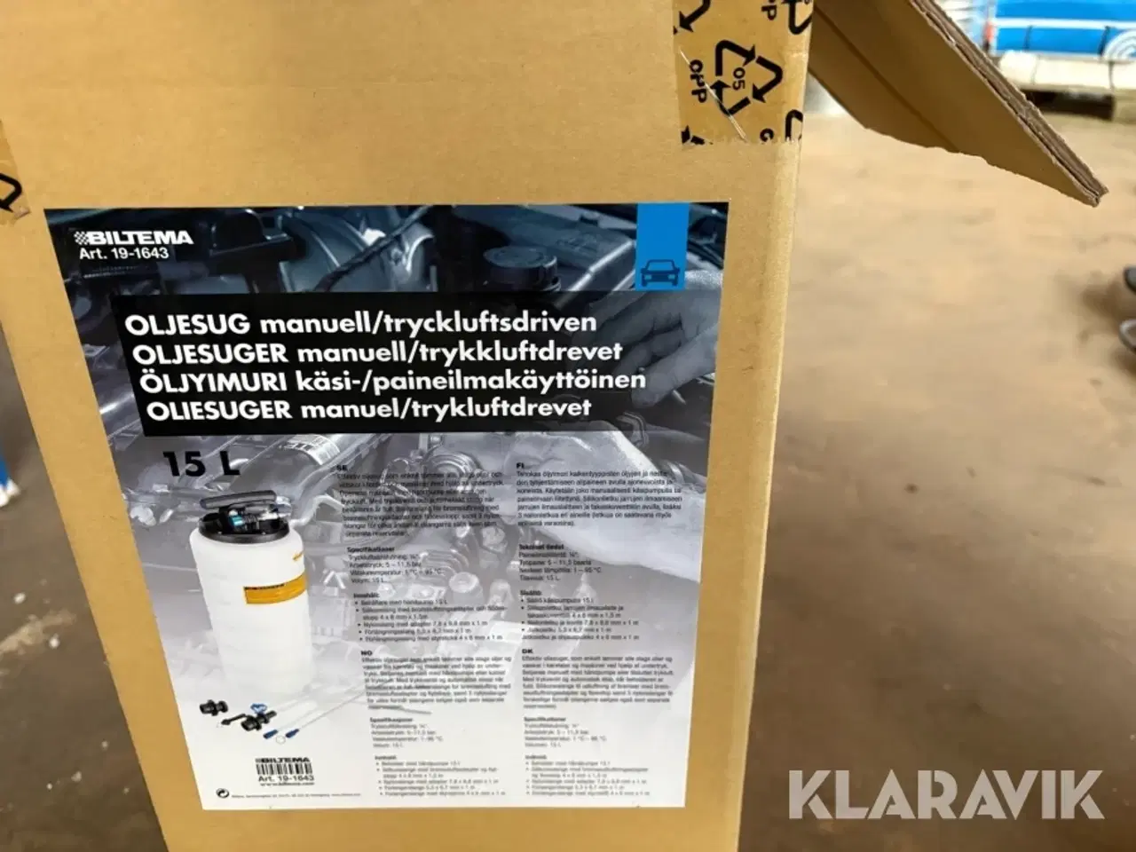 Billede 9 - Bilpleje lot, oliesuger  samt motorløfte-/motorstøttebjælke i stål.