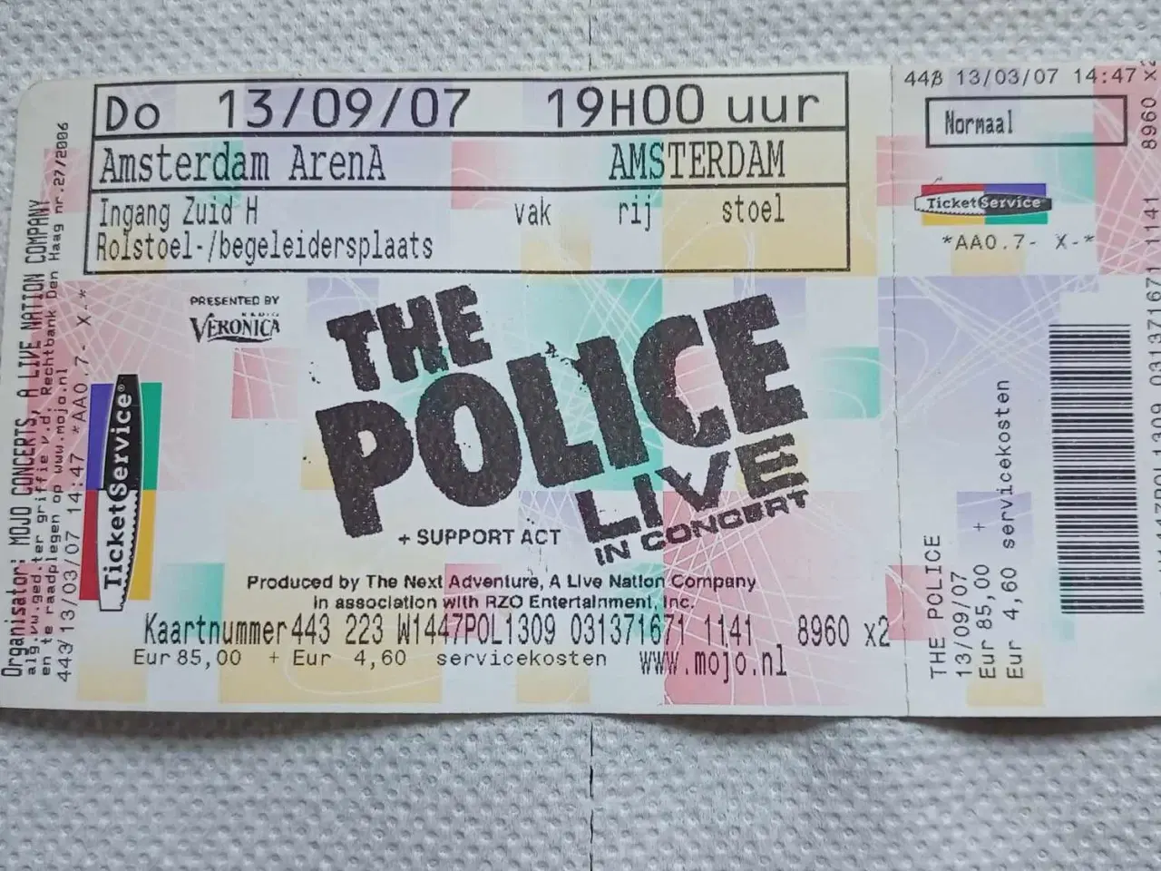 Billede 1 - Originale koncertbilletter Sting og The Police 