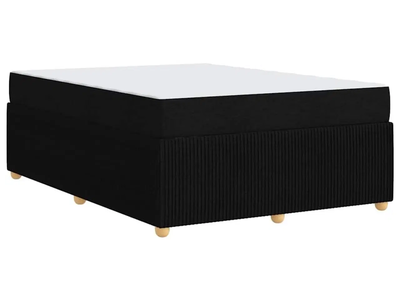 Billede 9 - Sengestel med madras Sort 140 x 200 cm Stof