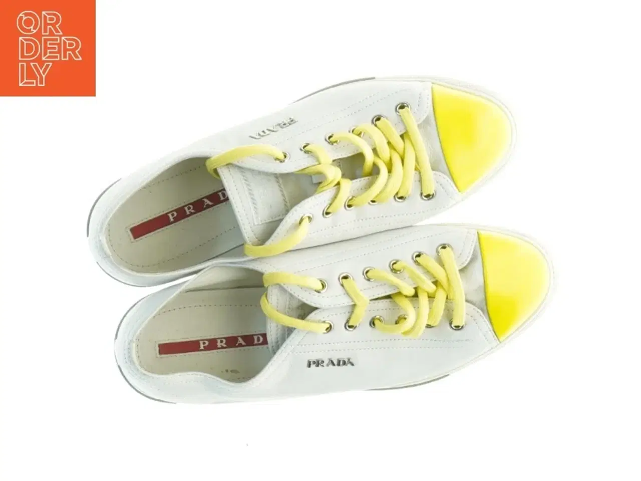 Billede 4 - Prada sneakers med gule snørebånd fra Prada (str. 37)