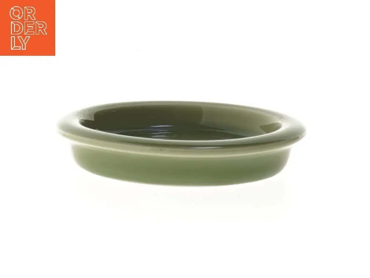 Billede 2 - Grøn keramiktallerken fra Royal Copenhagen (str. Ø 12 cm)