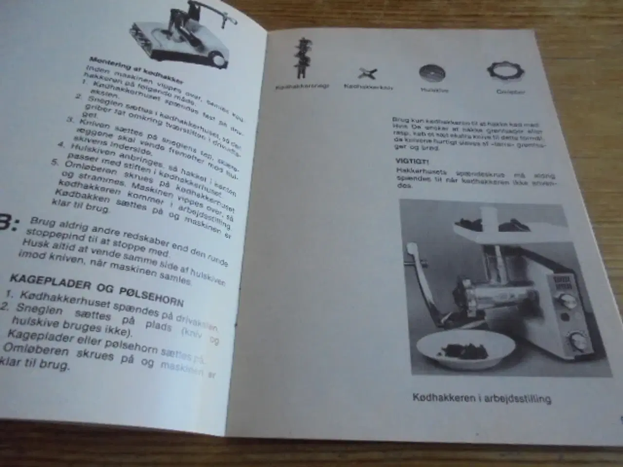 Billede 2 - Ballerup køkkenmaskine – original brugsanvisning  