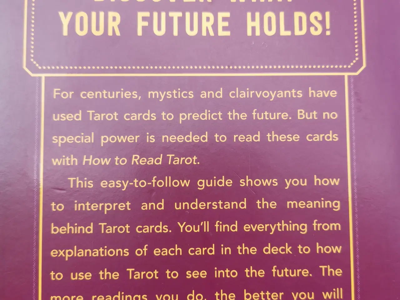 Billede 2 - How to read Tarot Bog