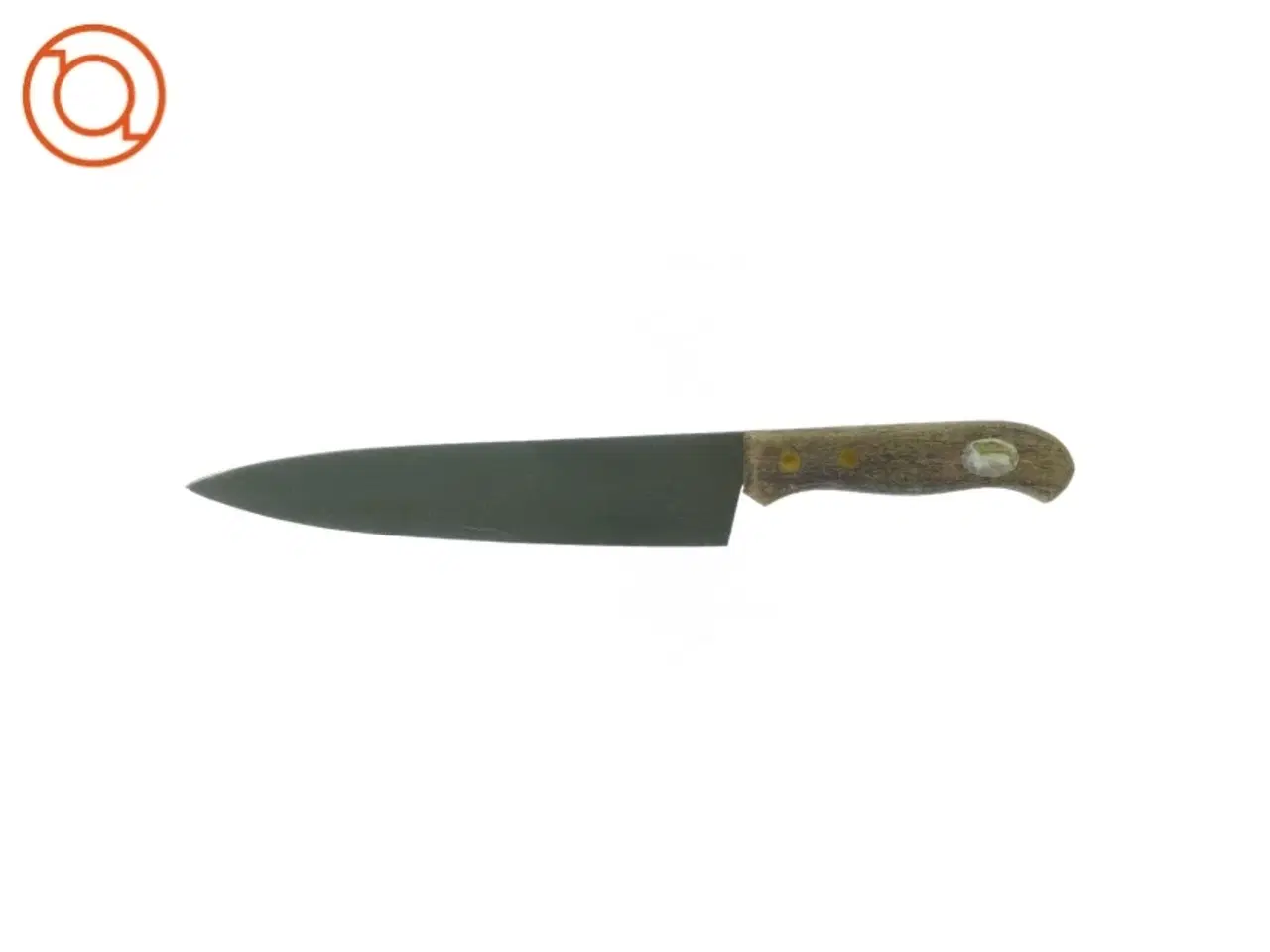 Billede 1 - Køkkenkniv med træskaft (str. 33 x 4 cm)