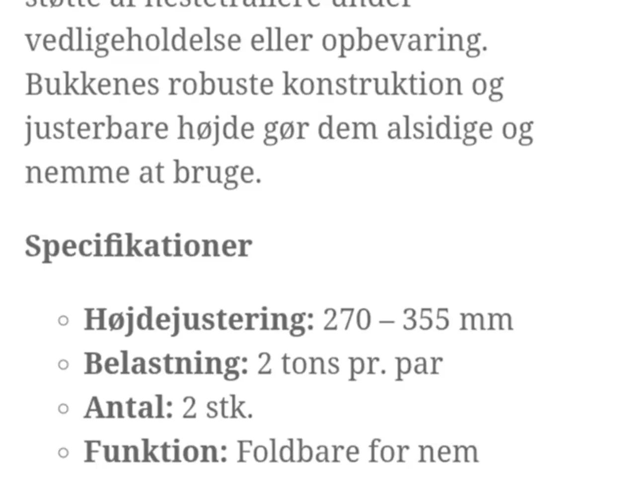 Billede 4 - Opklodsningsbukke, 2 ton, 4 stk.