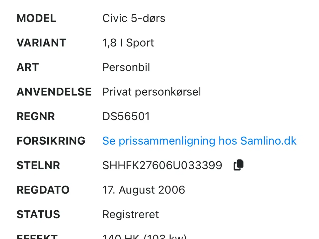 Billede 10 - Honda civic 1.8 årgang 2006