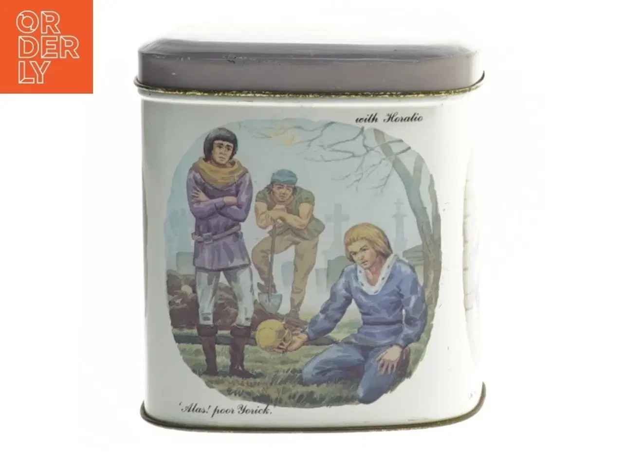 Billede 1 - Dekorativ opbevaringsdåse med Shakespeare-tema fra Bristows (str. 11x10x8 cm)