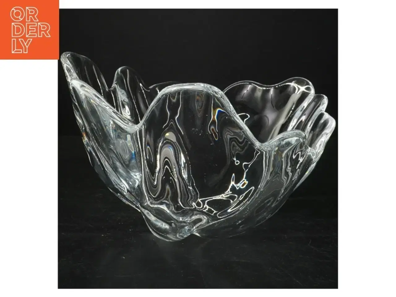 Billede 3 - Gennemsigtig glas skål (str. Diameter, 27 cm)