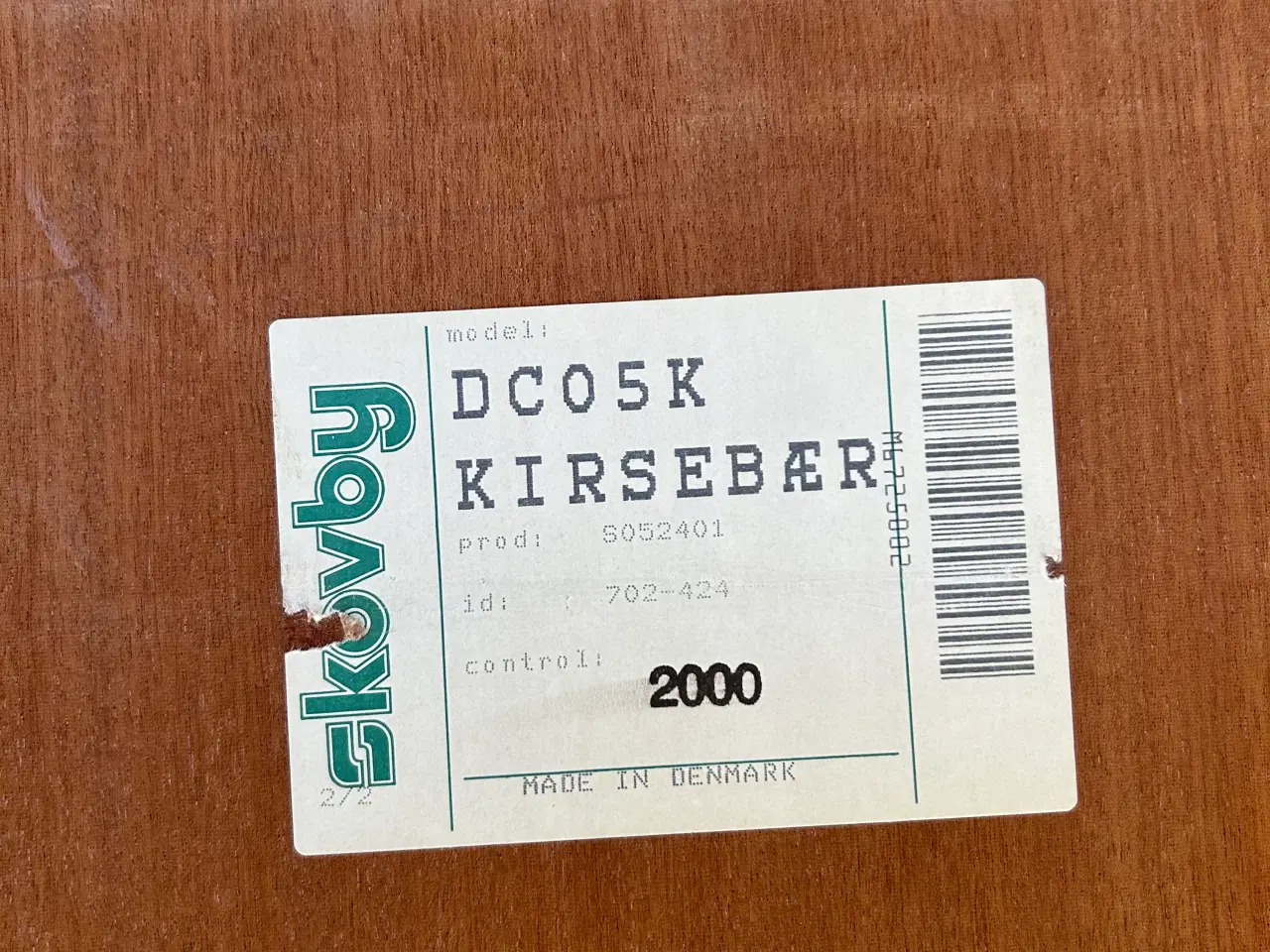 Billede 9 - Stort spisebord i kirsebær + 6 stole. Skovby.