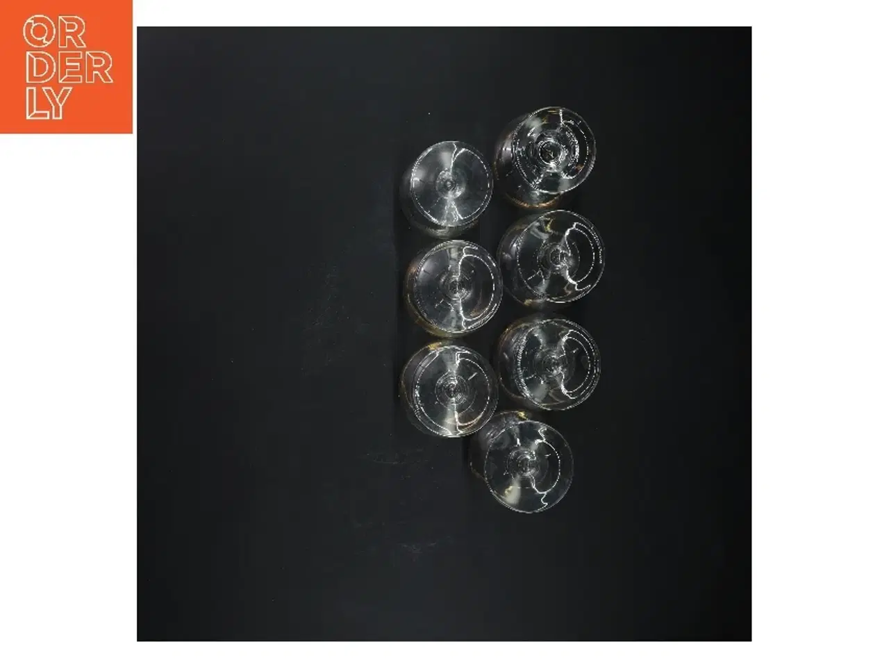 Billede 3 - Sæt med 7 glas med guldkant (str. 7 styk, 9,5 cm)