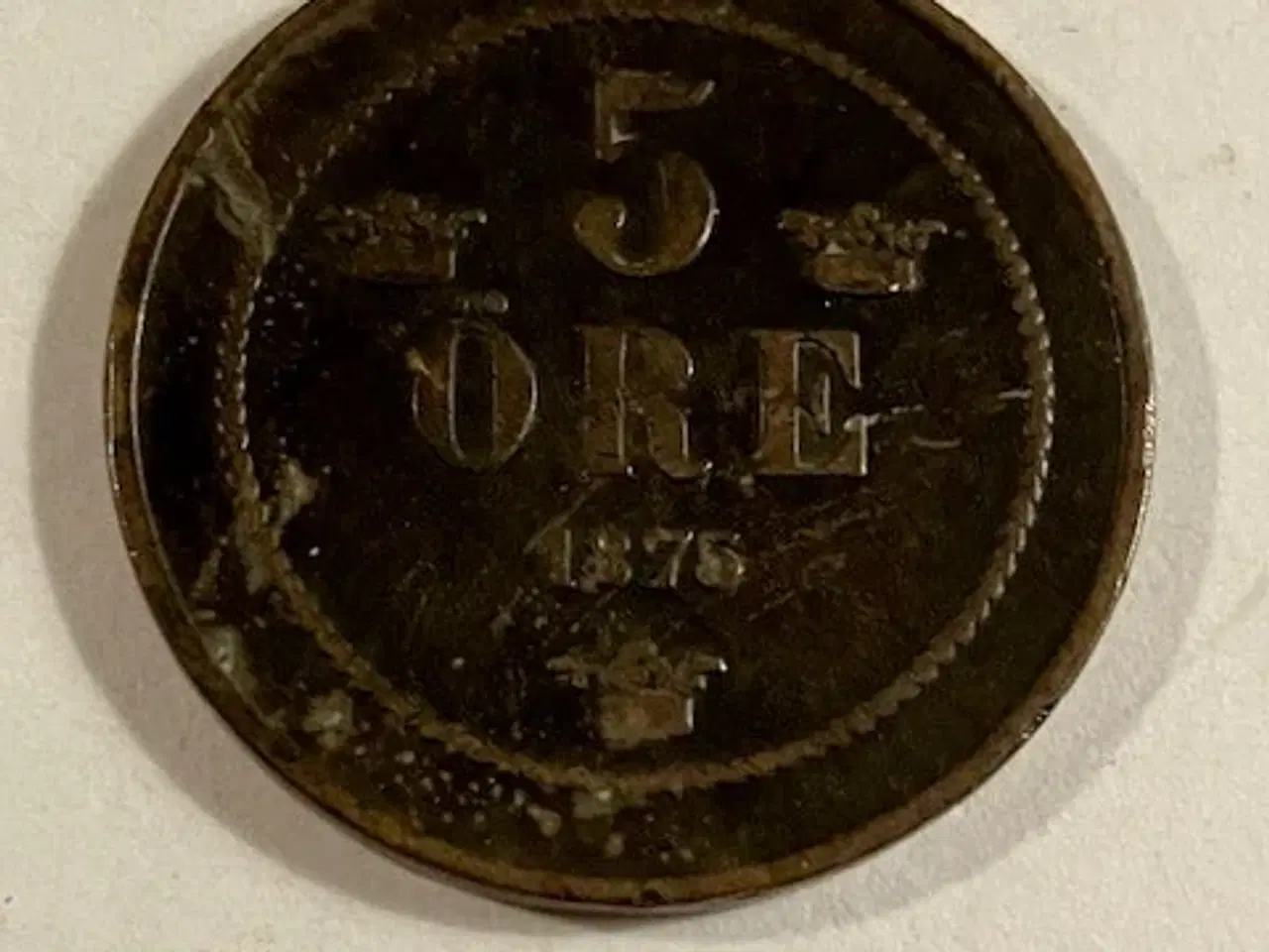Billede 1 - 5 øre 1875 Sverige