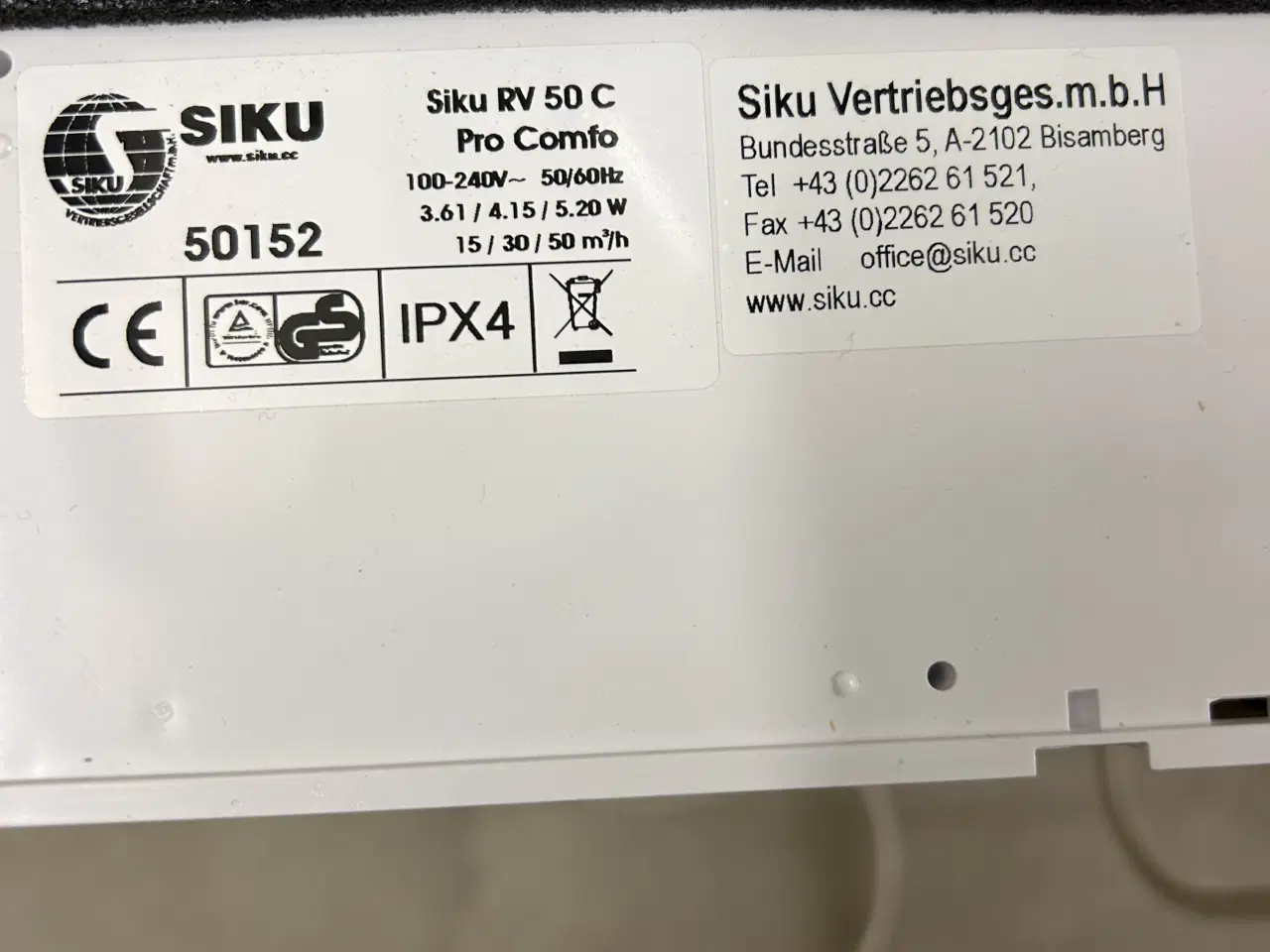 Billede 1 - SIKU ventilator 