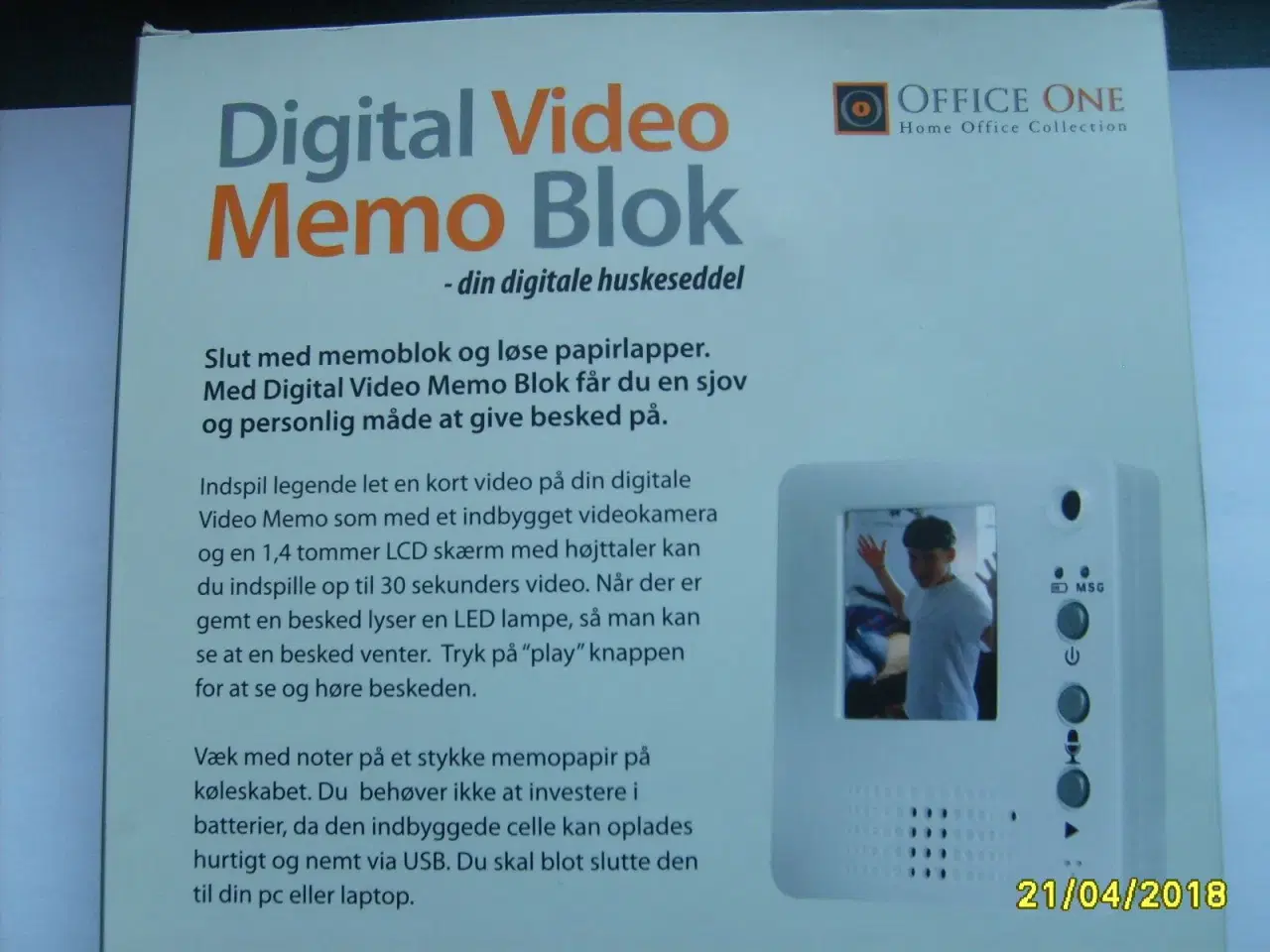 Billede 6 - Digital Video Memo Blok inPlay fra OFFICE ONE