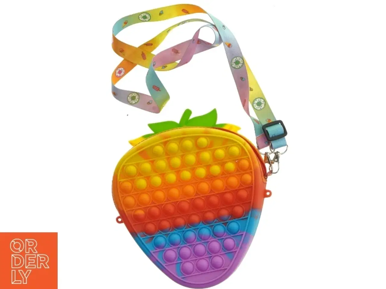 Billede 4 - Regnbue taske med pop-it design (str. 20x18 cm)