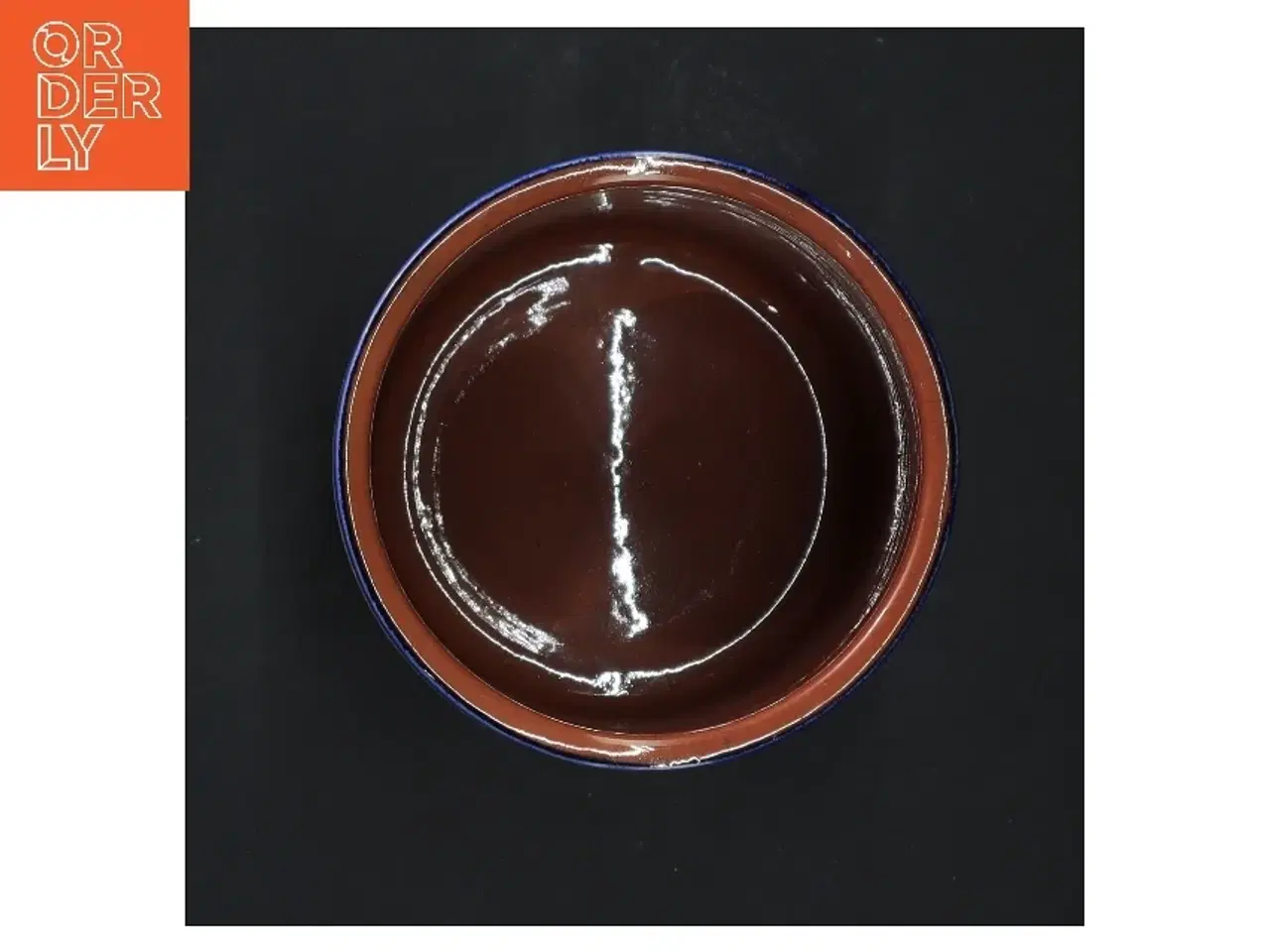 Billede 3 - Keramisk kaffedåse med trælåg fra Knabstrup (str. Ø 12 cm, 13 cm)