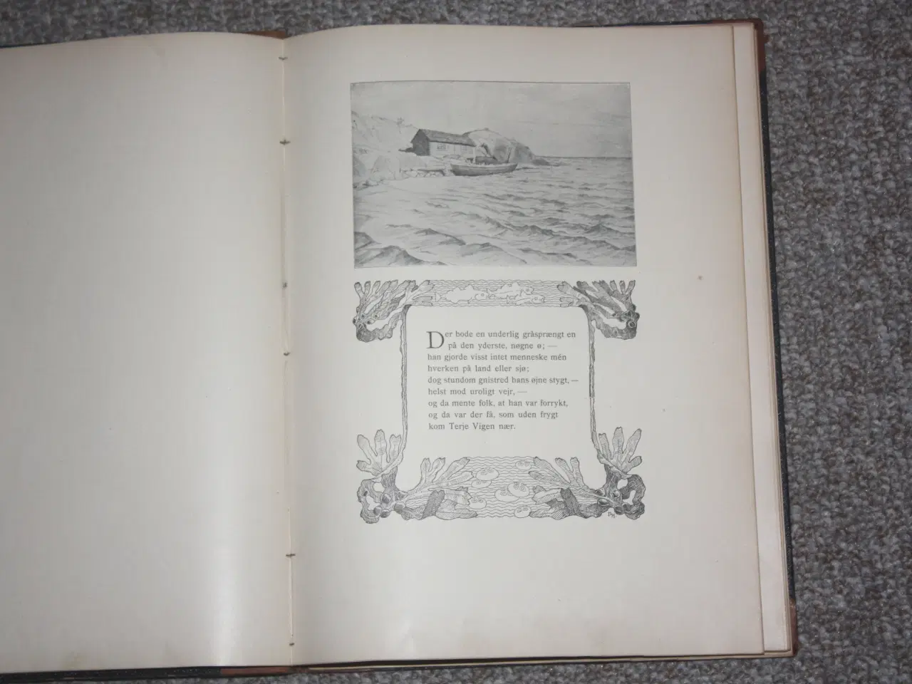 Billede 4 - Terje Vigen af Henrik Ibsen Illustreret sort/hvid 