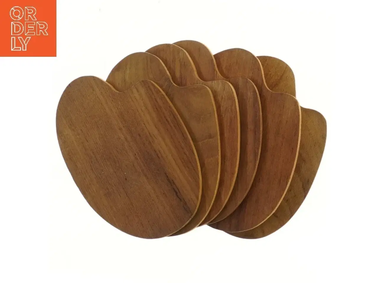 Billede 1 - Sæt af 6 træbordskånere (str. 6 stk 18x12 cm)