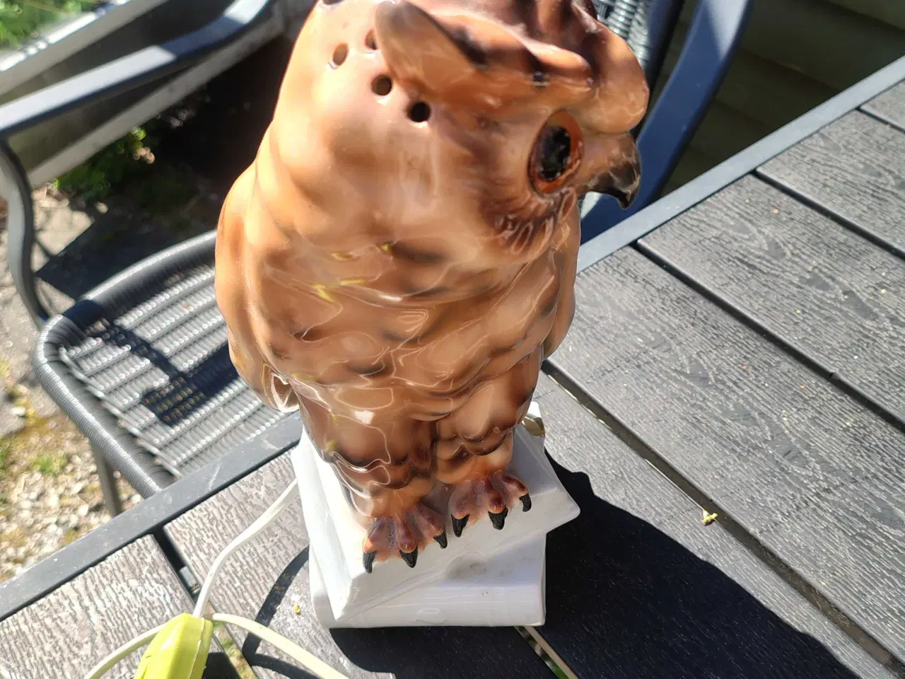 Billede 7 - Antik Ugle Lampe