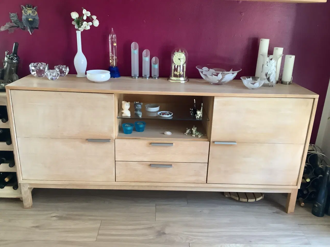 Billede 1 - Vitrine skab i eg