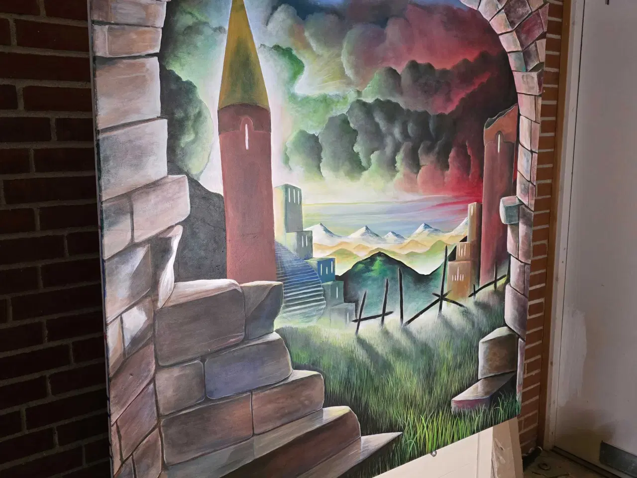 Billede 1 - Fantasy maleri Akryl på lærred 100x100