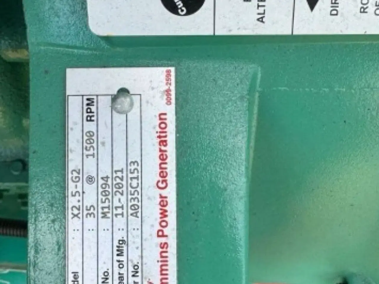 Billede 4 - Cummins Generator