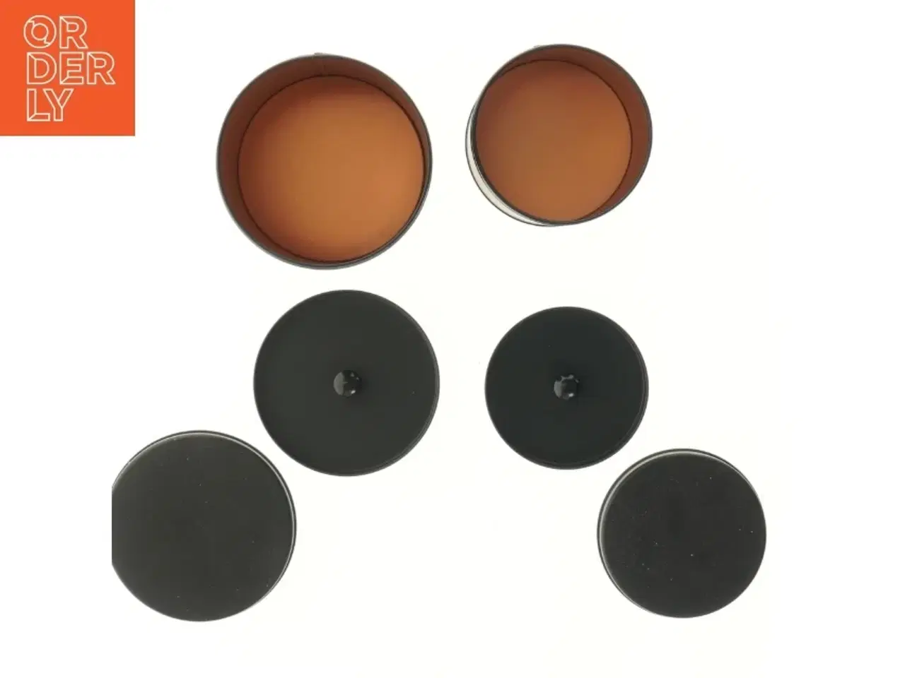 Billede 5 - Sorte dåser med låg (str. Ø 10 og 11,5 cm længde 12,5 og 18 cm)