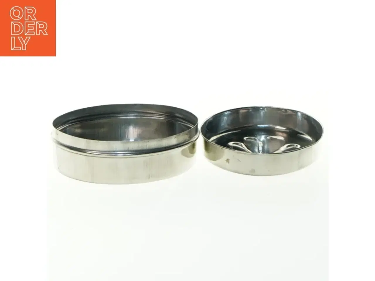Billede 5 - Sølvfarvet Vintage oval blomsterpræget Metal æske (str. 11x9 cm)