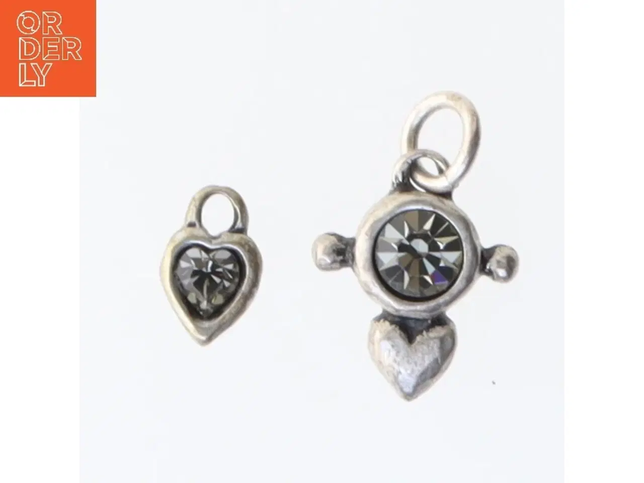 Billede 1 - Sølv vedhæng med krystaller (str. 20 mm)