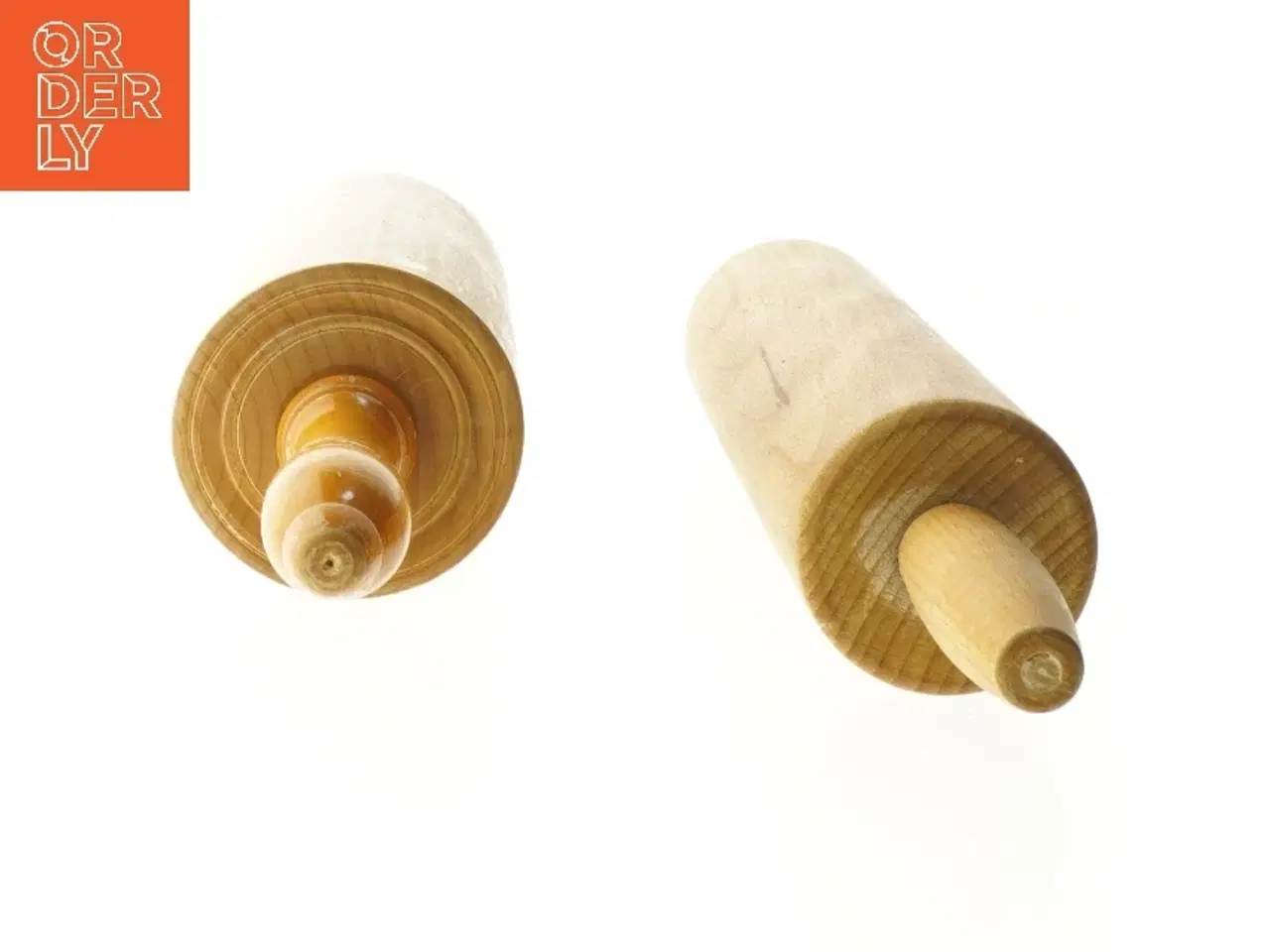 Billede 3 - 2 Træ kageruller (str. 38 cm og 42 cm)