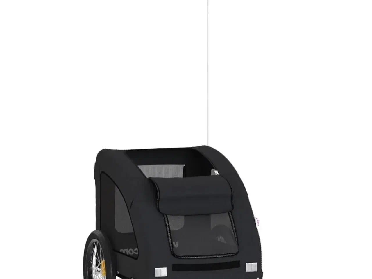 Billede 3 - Cykeltrailer til kæledyr oxfordstof og jern sort