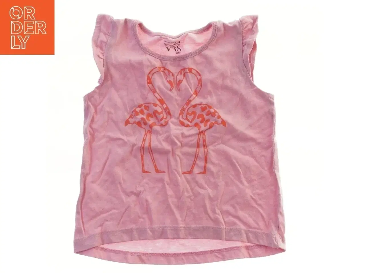 Billede 1 - Børne T-shirt med flamingomotiv fra VRS (str. 98)