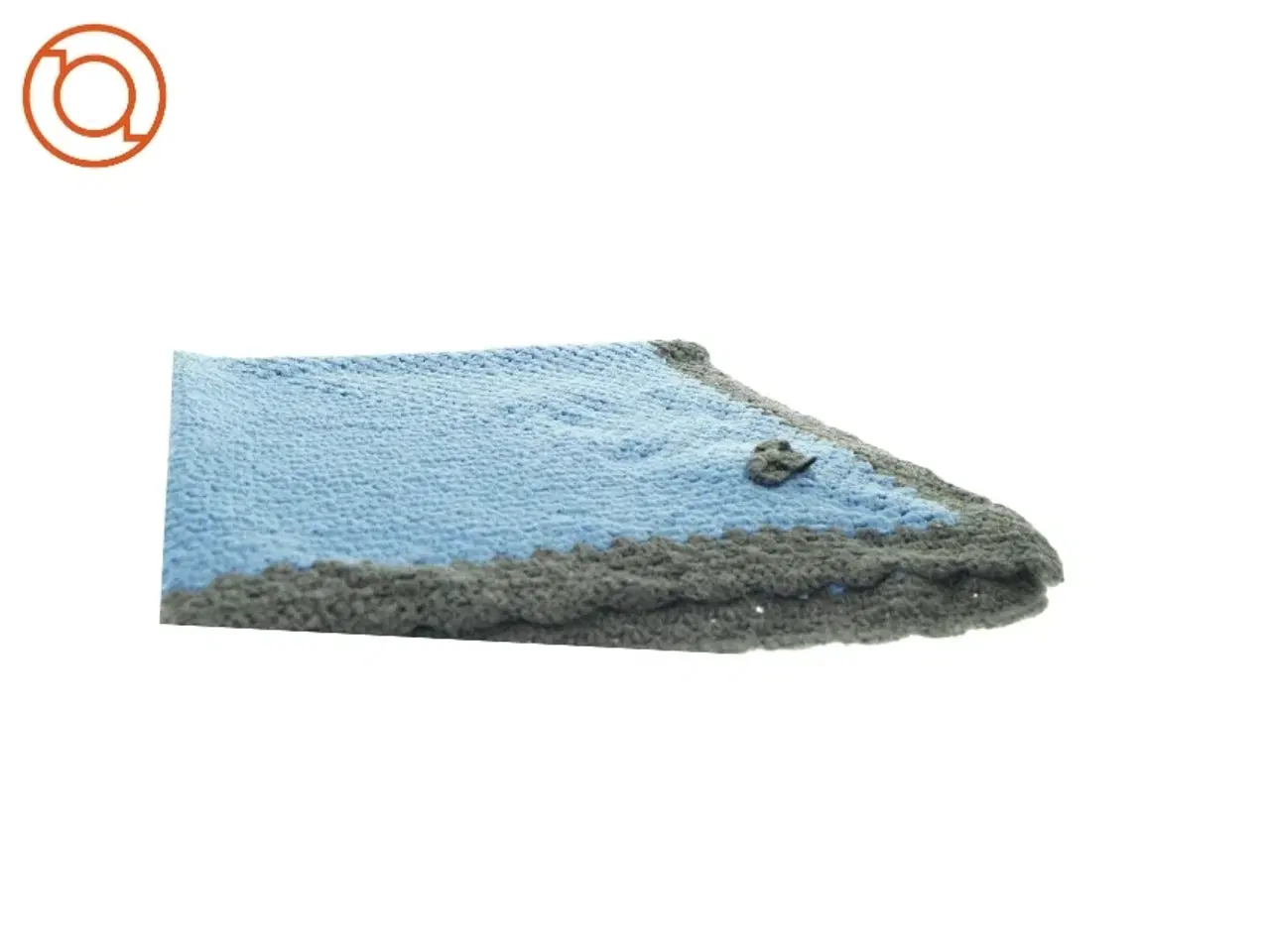 Billede 2 - Blåt og gråt tæppe (1m x 1m)